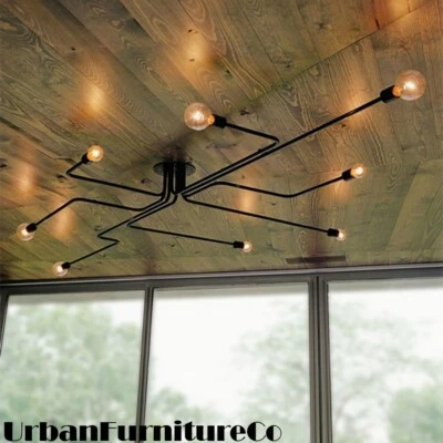 Lámpara de techo industrial de metal Steampunk de montaje empotrado de placa de circuito Foto 1 de 4