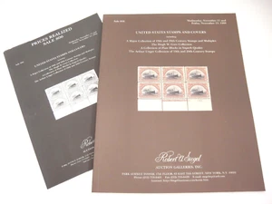 Catálogo de subasta de sellos Siegel con precios cubiertas realizadas bloques de placas Gore Unger - Imagen 1 de 3