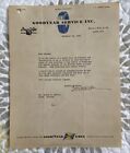 Signed, 1934 Letter Head-Goodyear Service Inc. Tires-Wester To George Estill