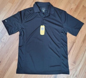 Polo de golf Greg Norman para hombre pequeño negro juego rendimiento técnico nuevo con etiquetas G7S1K412 - Imagen 1 de 7