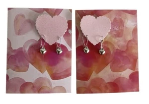 Love Heart Greeting Card with Love Heart Earrings Card and a Gift in One - Picture 1 of 7