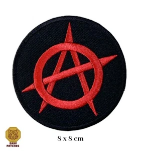 Anarchy Iron On Patch Punk motociclista rockero música heavy metal INSIGNIA DE REGISTRO  - Imagen 1 de 1