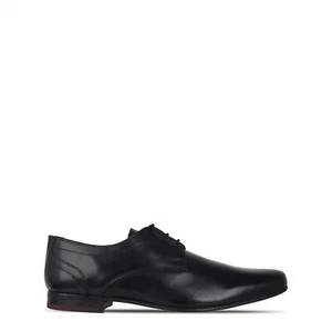 Zapatos informales e inteligentes Firetrap Savoy de cuero negro con cordones para hombre - Imagen 1 de 4