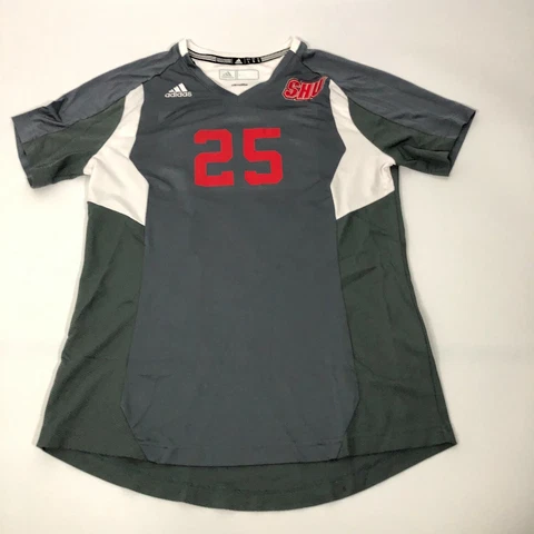 Adidas Sacred Heart Pioneers Womens Soccer Jersey L Large Climalite Gray #25 Cover
