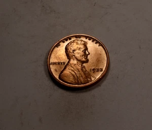 1933 Lincoln Wheat Cent Penny * Uncirculated Red * XW814 - Bild 1 von 2