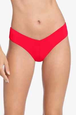 Parte inferior de bikini roja de pierna alta Robin Piccone para mujer Ava L13132 talla pequeña Foto 1 de 2