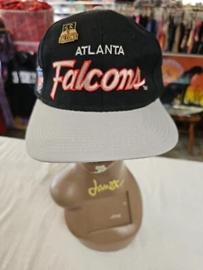Gorra sombrero gorra con logotipo de los Atlanta Falcons especialidades deportivas vintage negro 1989 pin - Imagen 1 de 16