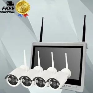 Wireless Security System 4CH 2MP 1080P WiFi Camera Outdoor Indoor with Monitor - Picture 1 of 4