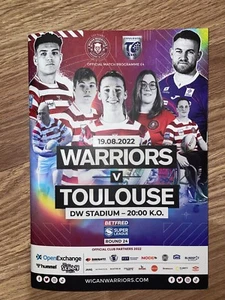 Wigan Warriors Vs Toulouse Rugby Super League Rnd 24 19/8/22 Programme (Ex Cond) - Picture 1 of 1