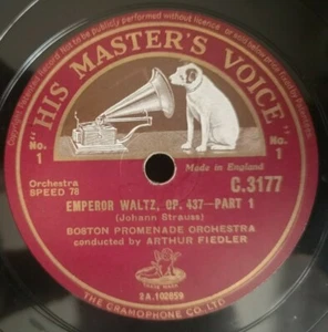 Boston Promenade Orchestra - Emperor Waltz, Op. 437 - His Master's Voice C.3177 - Picture 1 of 2