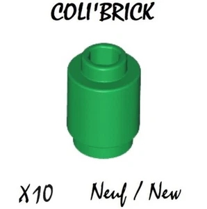 lego 3062 b - 10x Brique ronde / Brick Round 1x1 open stud - Vert Green - NEUF - Imagen 1 de 1