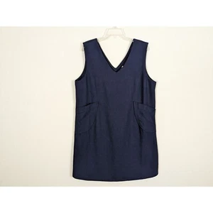 Aryeh Anthropologie sleeveless above knee tunic navy blue Tunic Jumper dress XL - Picture 1 of 7