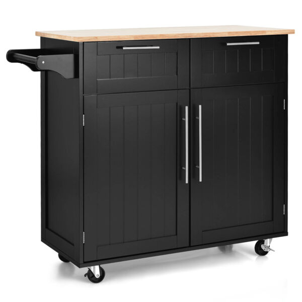 4-Tier Metal Rolling Storage Cart Mobile Organizer W/Adjustable Shelves Kitchen