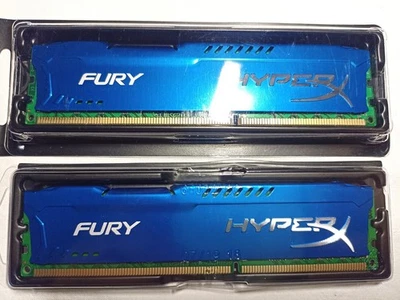 2 Pezzi-Kingston Fury HyperX 4GB DDR3 1600MHz PC3-12800U DIMM Memoria RAM per PC - Immagine 1 di 4