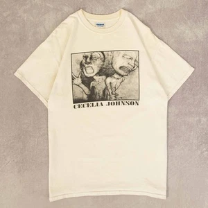 Camiseta Gildan Vintage Cecelia Johnson Artista M Para Hombre Beige Arte - Imagen 1 de 7