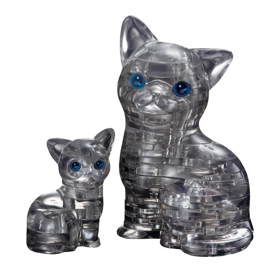 Cat & Kitten 3D Crystal Puzzle - Image 1 of 1