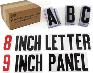 Letreros de exterior intercambiables 8” letras flexibles portátiles 300 unidades Helvetica... - Imagen 1 de 9