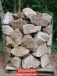 Rockery Large Derbyshire Buff 10-12 inch Football Size 70-80 Pieces QUARRY PRICE - Picture 1 of 14