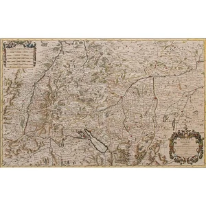Le Cercle de Souabe Kupferstich Karte koloriert Jaillot Sanson 1675 Großformat - Picture 1 of 4