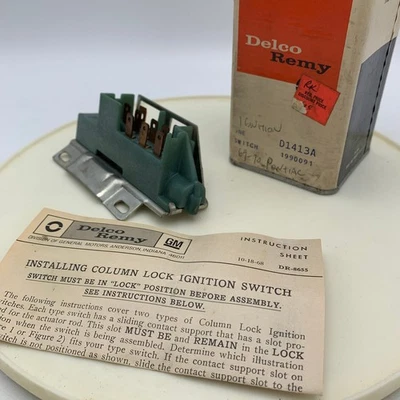 Delco Remy NOS D1413A Ignition Switch GM #1990091 1969-1970 Pontiac  - Image 1 of 4
