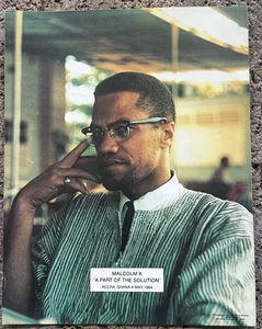 Malcolm X Vintage 1964 Poster Druck Accra Ghana Alice Windom Foto 14x11 - Bild 1 von 8
