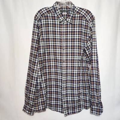 Camisa a Cuadros Dolce & Gabbana Para Hombre Talla 40 (15 3/4) Abotonada "Dorada" Algodón Otoño Foto 1 de 4