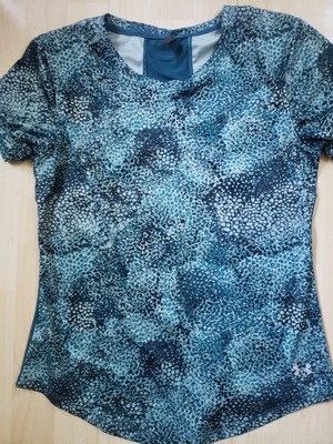 Top de manga corta Under Armour para mujer talla mediana holgado estampado turquesa Foto 1 de 2