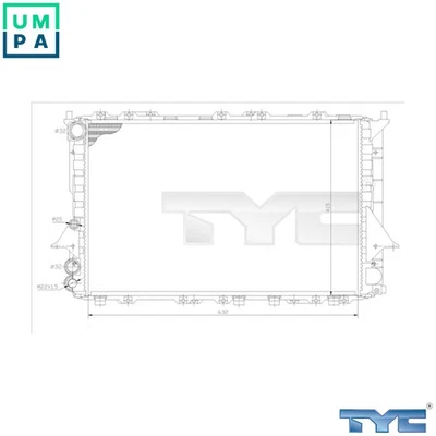 RADIATOR ENGINE COOLING 702-0027 FOR AUDI 100 500 A6/S6 ACE/AAD/ABK/AAE 2.0L 100 - Image 1 of 4
