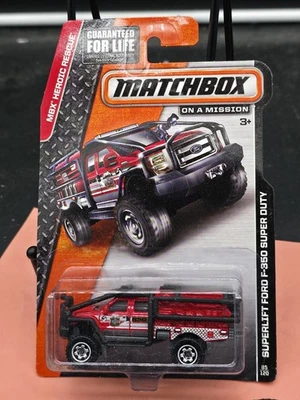 Matchbox MBX Heroic Rescue 2013 Red Superlift Ford F-350 Super Duty Truck 85/120 - Image 1 of 2