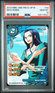 2013 Miracle Battle Carddass One Piece OP16 Nico Robin 34 PSA10 - Picture 1 of 6