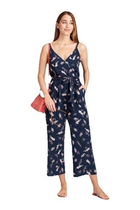 Gilli Jumpsuit 3x Navy Blue Floral Sleeveless Boho - Picture 1 of 8