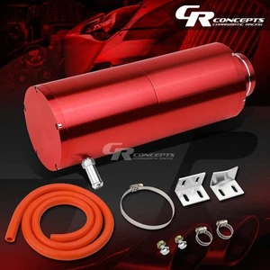 8.5"X3" RED ALUMINUM COOLANT RECOVERY OVERFLOW RESERVOIR CAN W/REMOVABLE CAP - Imagen 1 de 5