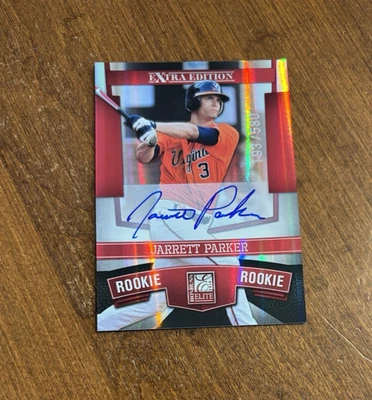 Jarrett Parker 2010 Elite Rookie Auto #119 Giants Angels Virginia /580 RC - Image 1 of 2