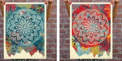 Collage Peace Mandala 2024 By - Shepard Fairey Limited Matched Number Set - image 1 of 4