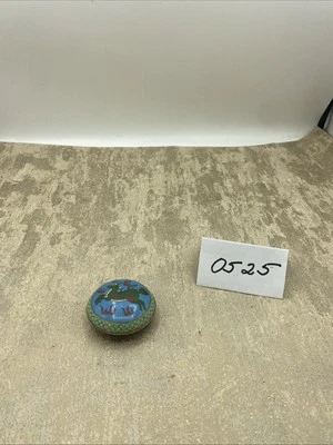 RARE JAPANESE CLOISONNE ENAMEL SNUFF JAR BOWL BOX LIDDED - Image 1 of 4