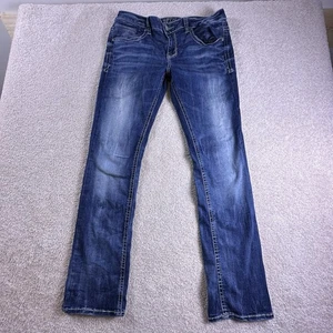 Pantalones de mezclilla negros con hebilla para mujer 32x32 *34x31* ajuste azul n.º 196 bootcut curvilíneo - Imagen 1 de 12