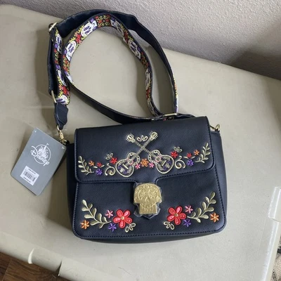 Disney Pixar Coco череп цветочный вышитая сумочка Дамская сумка через плечо сумка с Ярлыками - Изображение 1 из 4