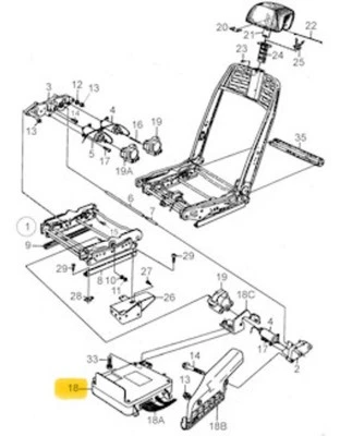 SAAB 9000 CENTRALINA ELETTRONICA MEMORIA SEDILE OEM 4110987 - Immagine 1 di 4