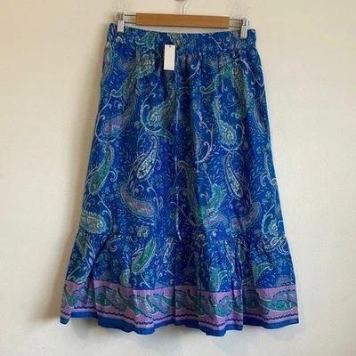 Falda mediana Talbots azul cachemir para mujer Foto 1 de 4