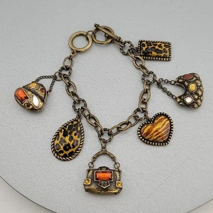 Chunky Rhinestone Purse Acrylic 7-8" Bracelet - Picture 1 of 16