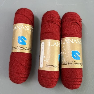 LOT OF 3 SKEINS Lanificio Giuseppe Gatti Yarn Brown Silk/Wool Blend 10g 14.2 oz - Image 1 of 4