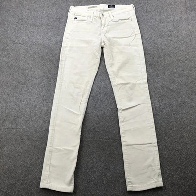 Pantalones Adriano Goldschmied para mujer 25R beige pana Stevie ajustados rectos EE. UU. Foto 1 de 4