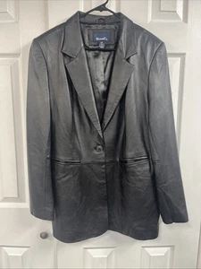 Damen Denim & Co. weicher Ledermantel / Blazer Größe, Large, Taschen - Bild 1 von 4