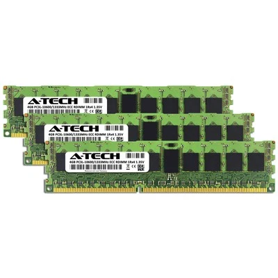 12GB 3x 4GB PC3L-10600R RDIMM Dell PowerEdge C6105 R515 Memory RAM - Image 1 of 4