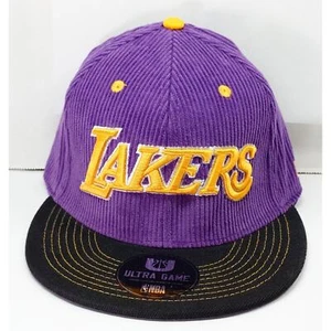 LA Lakers CAP Purple / Black Corduroy Ultra Game Men’s Snap Back Hat NEW NBA - Picture 1 of 7