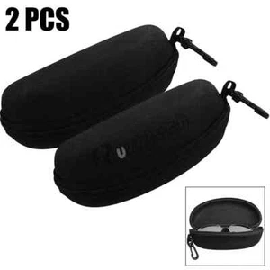 2-Pack Eye Glasses Case Box Sunglasses Protector Hard Zipper Belt Clip Portable - Picture 1 of 7