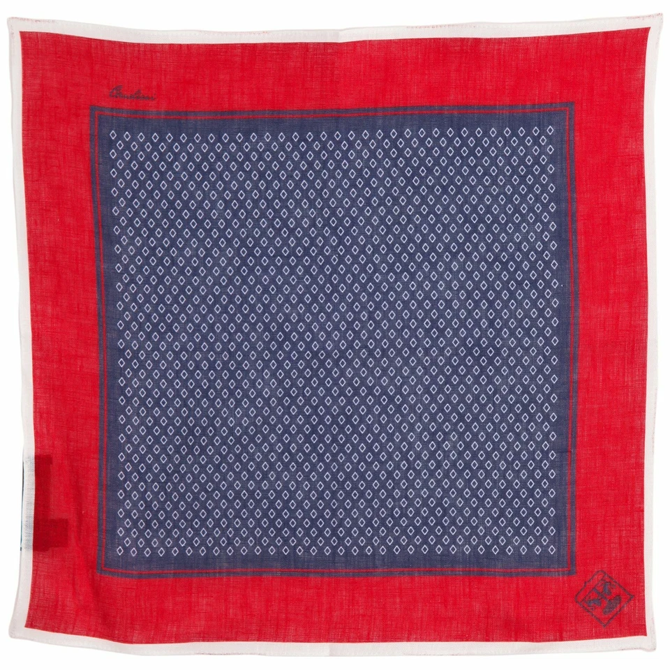 6 Corneliani Men 100% Linen and Silk Pocket Square Handkerchief Gift for Him NWT - Image 1 of 4