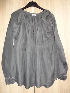 Hunkydory Stockholm grey silk top size S - Picture 1 of 8