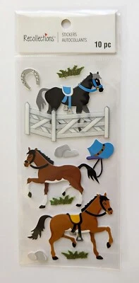 Horses Horse Riding Equestrian Themed Scrapbooking Stickers by Recollections  - Image 1 of 2