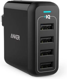 Anker PowerPort 4 40W 4 ports A2142112 - Photo 1 sur 6
